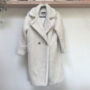 White Fluffy Warm Coat